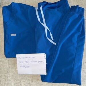 FIGS Royal Blue Scrub Set